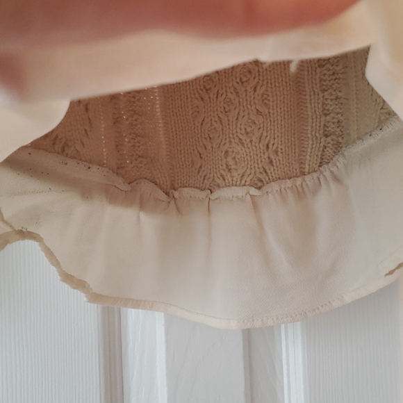 COPY - Monteau Cable Knit Elbow Patch Layered Sweater - Picture 10 of 11